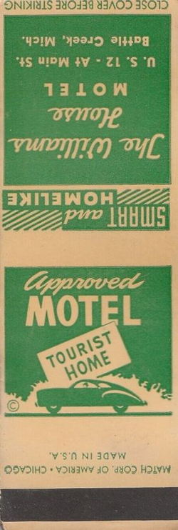 Williams House Motel - Matchbook